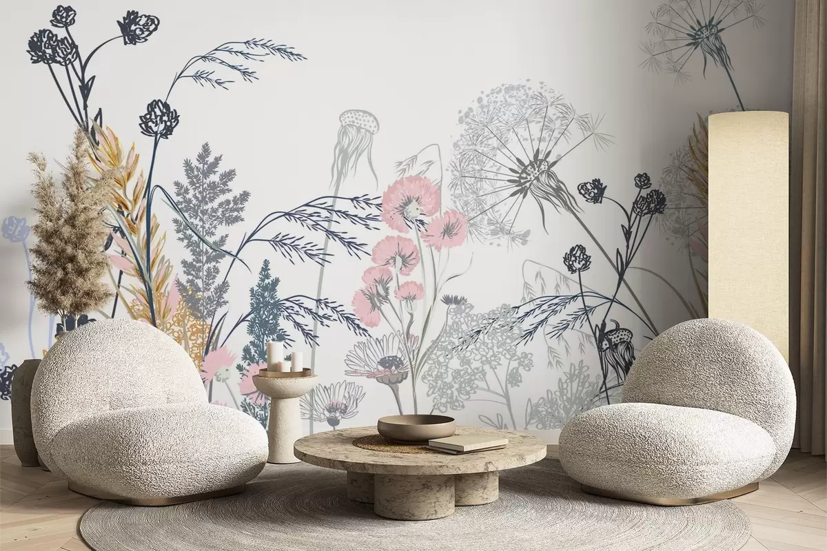 murales de pared Flores silvestres w04943v2