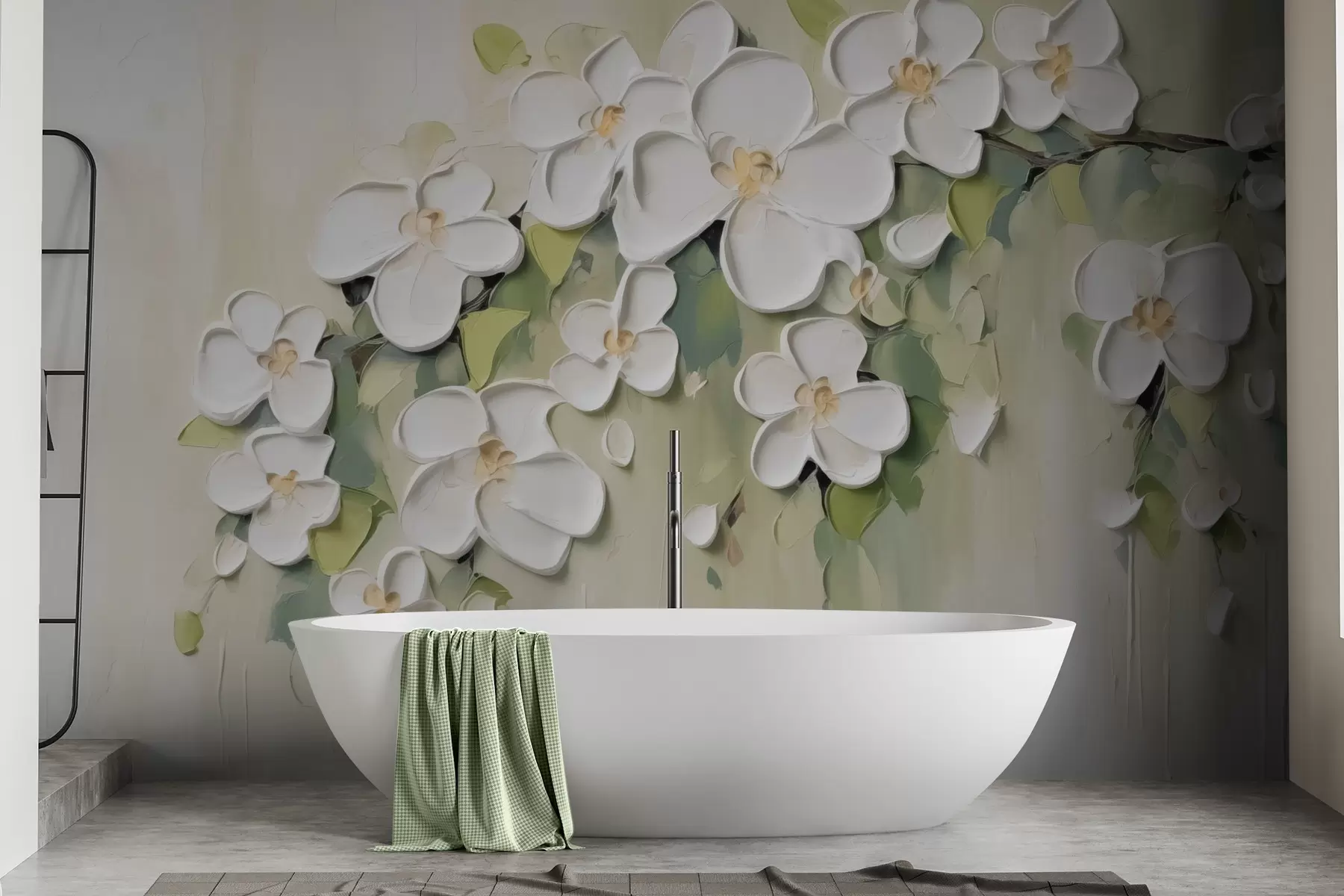 murales de pared Una rama con flores w04978