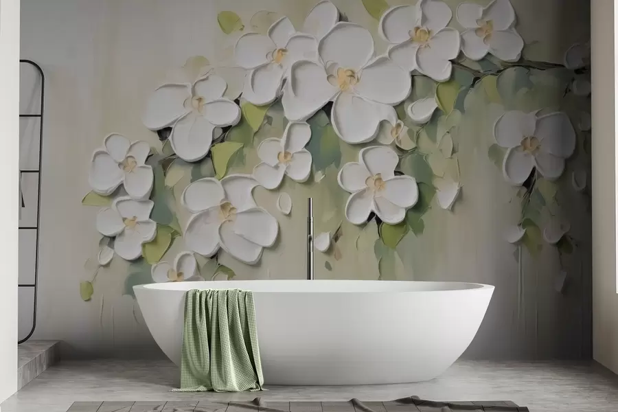 murales de pared Una rama con flores w04978