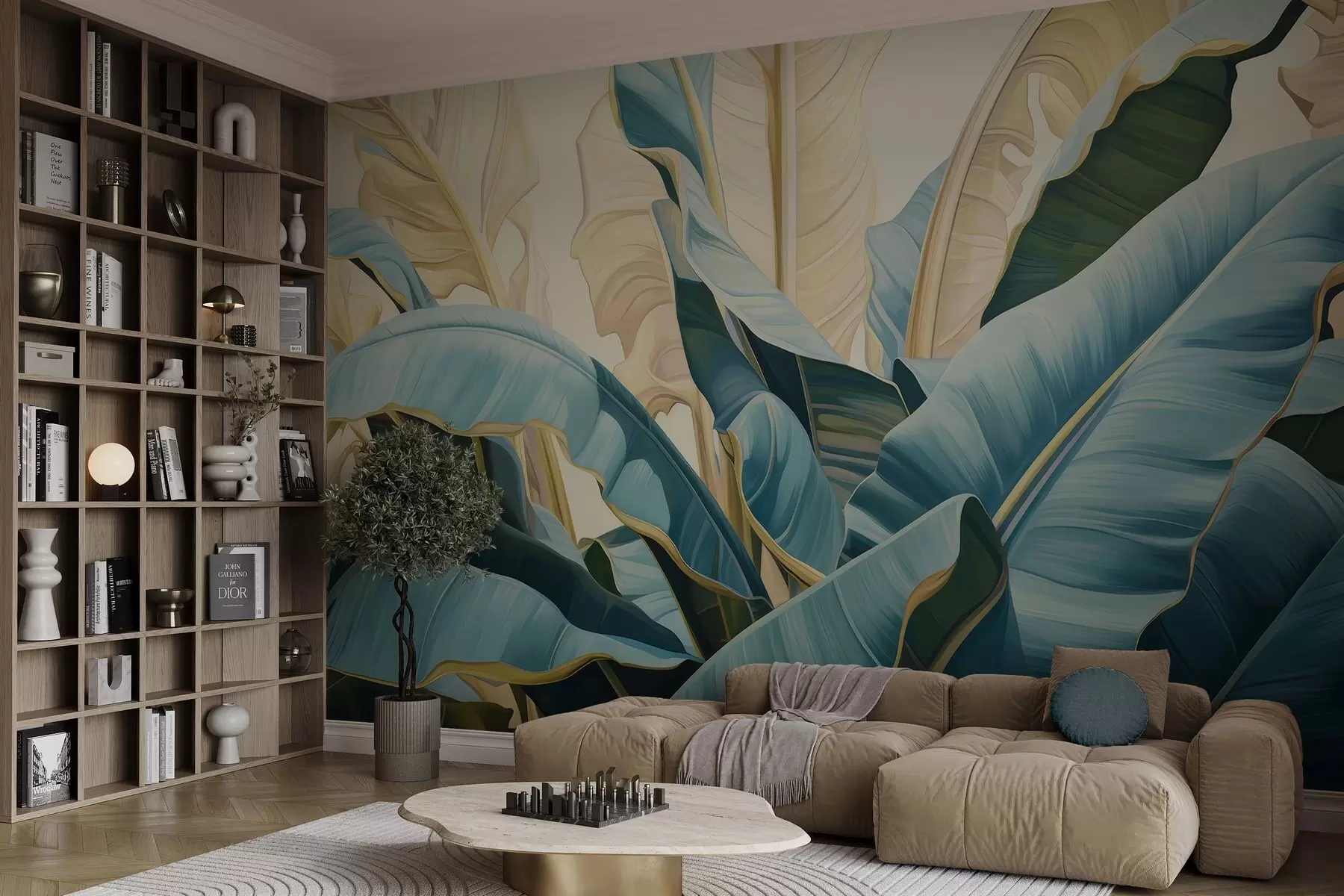 murales de pared Hojas grandes de plátano w05005