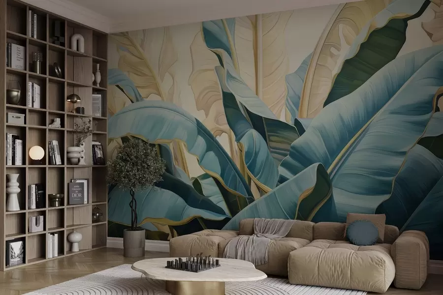 murales de pared Hojas grandes de plátano w05005