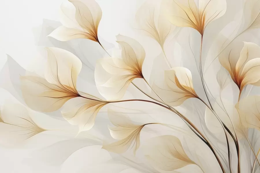 murales de pared flores abstractas w09596