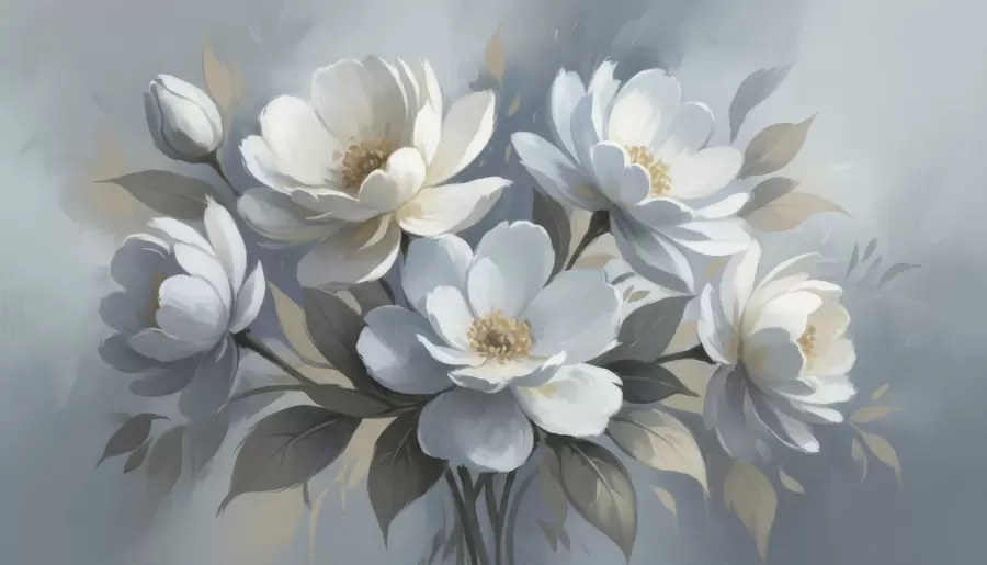 murales de pared Ramo exuberante en acuarela w05051