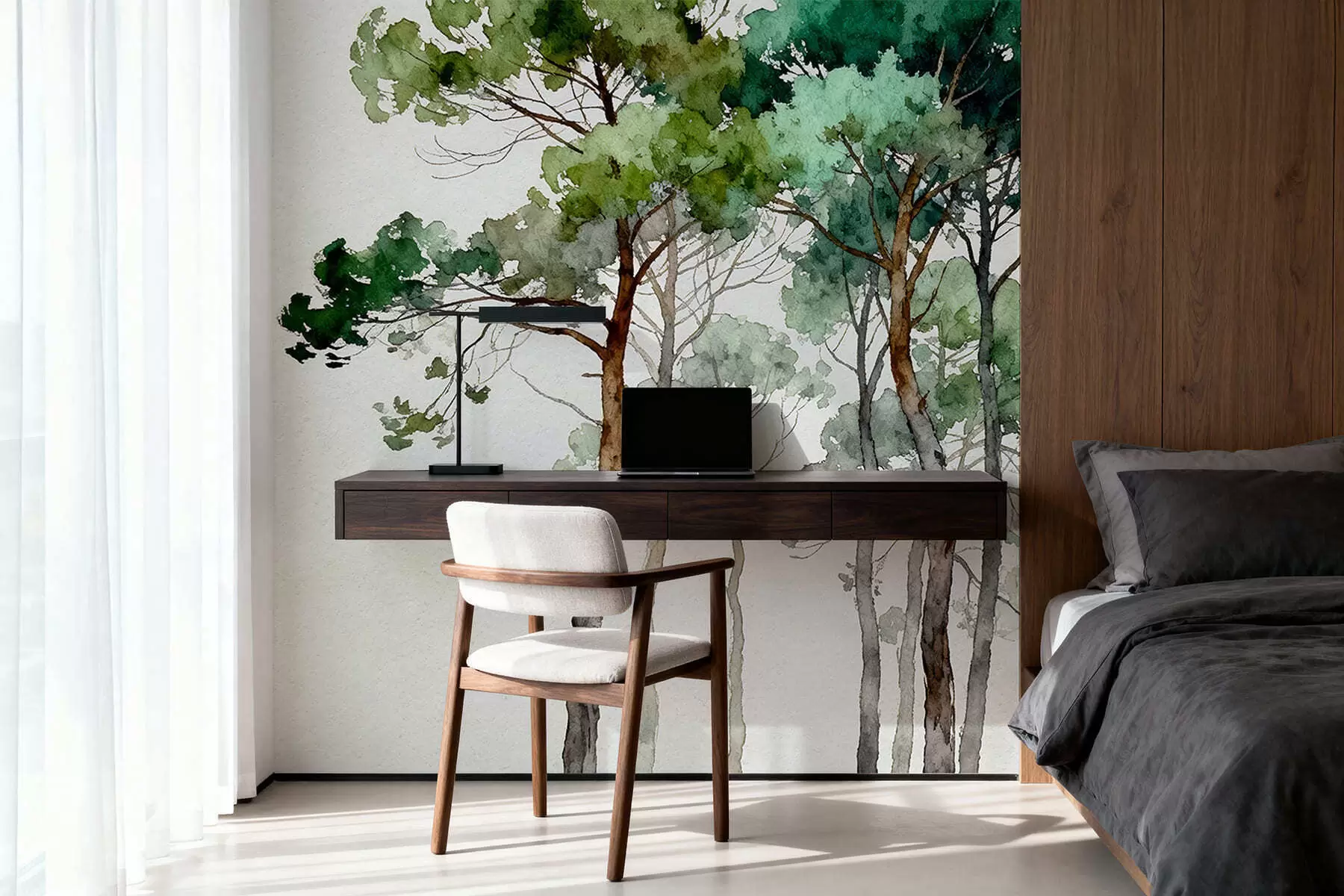 murales de pared Pinos pintados w05173