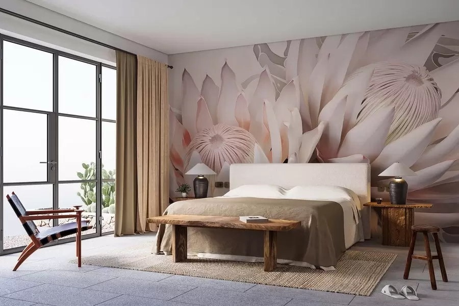 murales de pared Flores enormes, Protea w09692