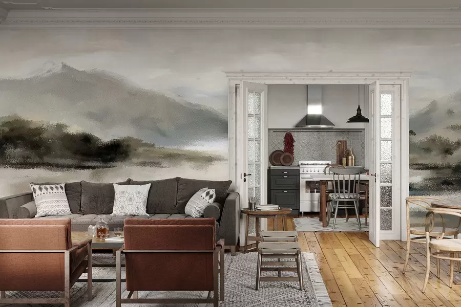 murales de pared Montañas pintadas w05248