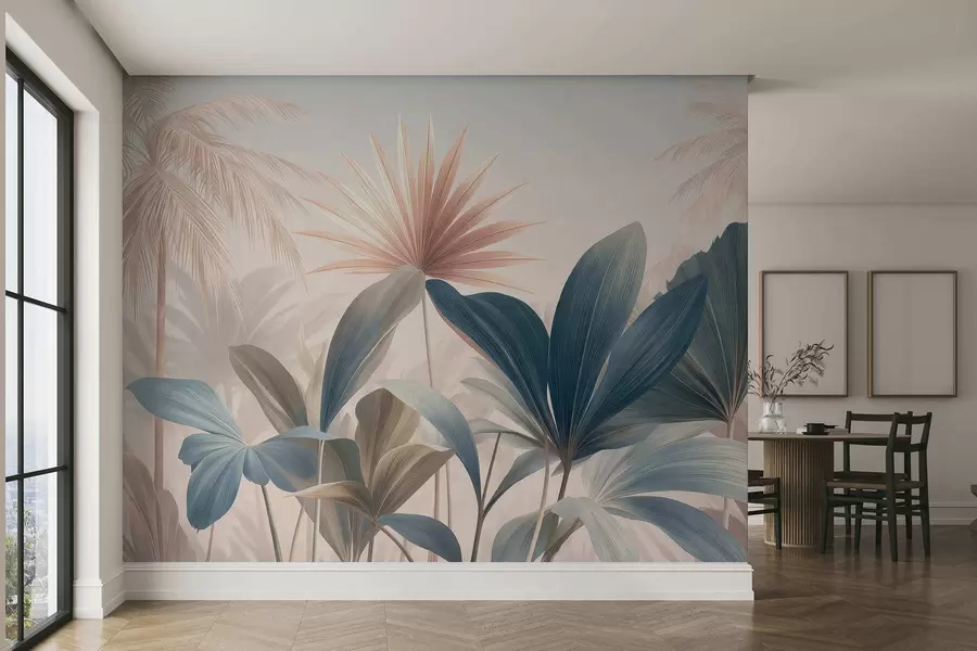 murales de pared Hojas tropicales entrelazadas w05251