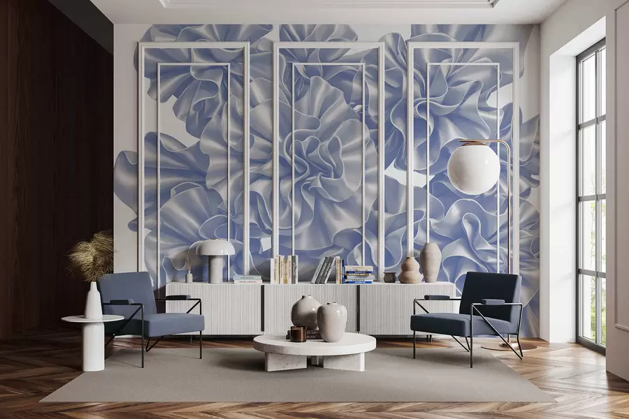 murales de pared Imitación de flores con cintas w05252v1