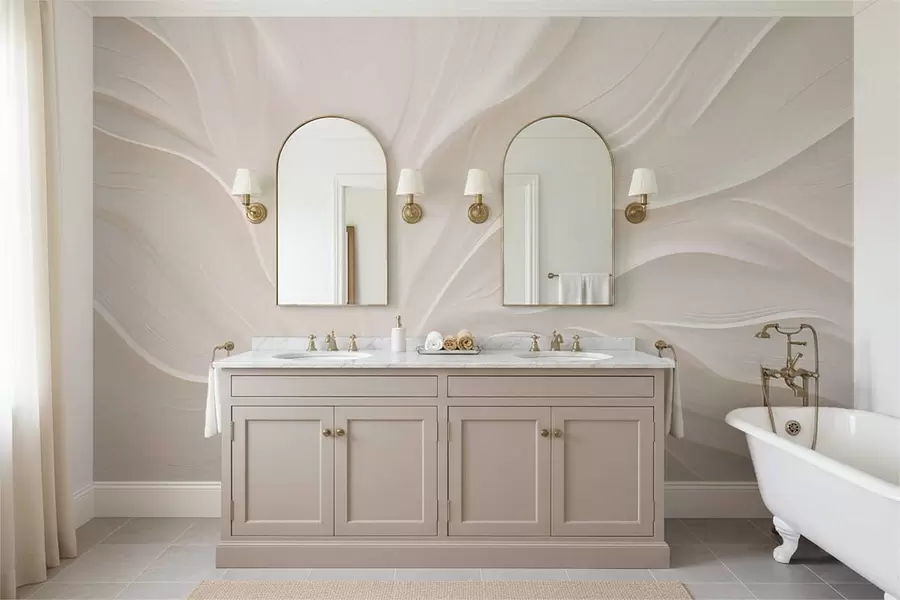 murales de pared Delicadas hojas translúcidas en una rama w05267