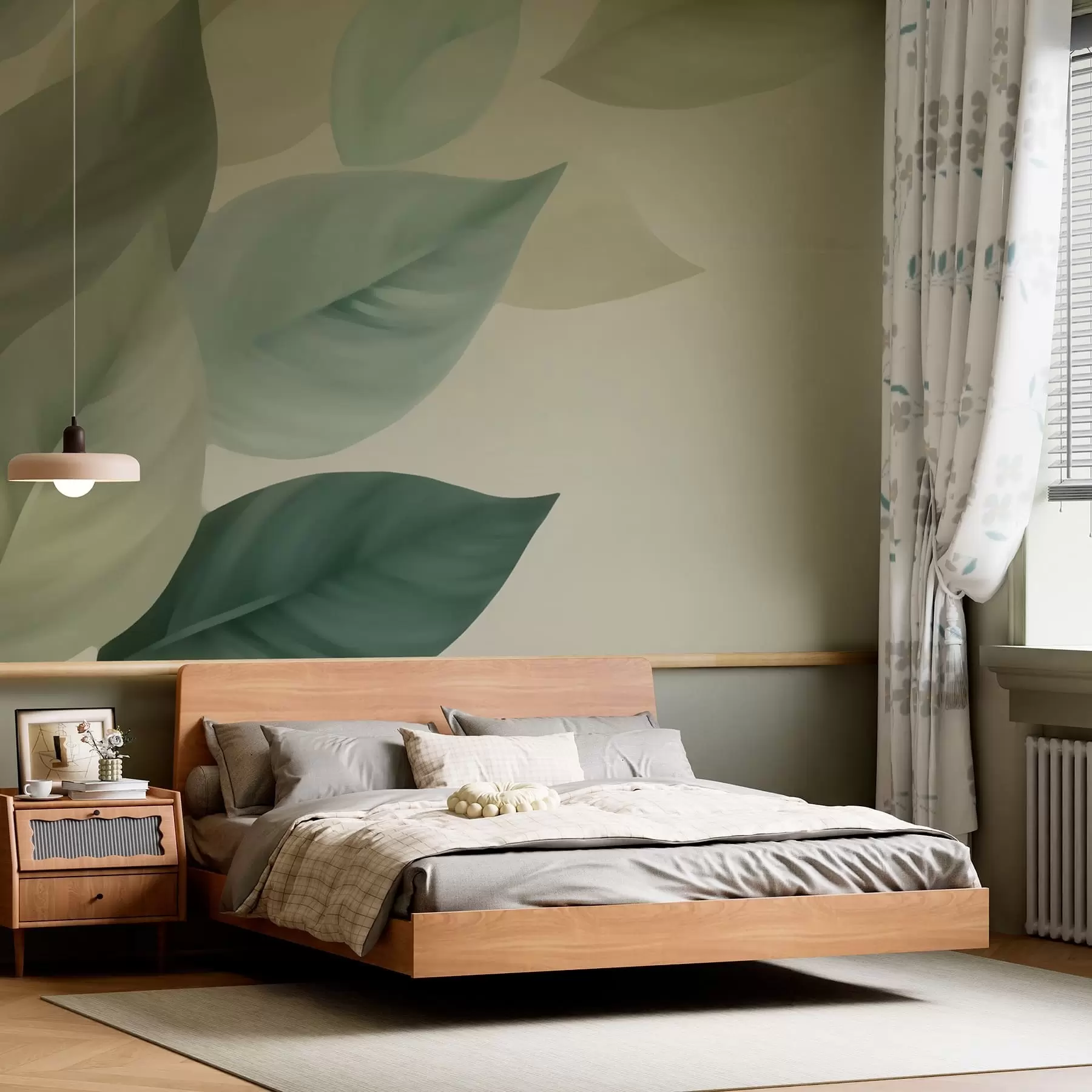 murales de pared Hojas grandes w05107