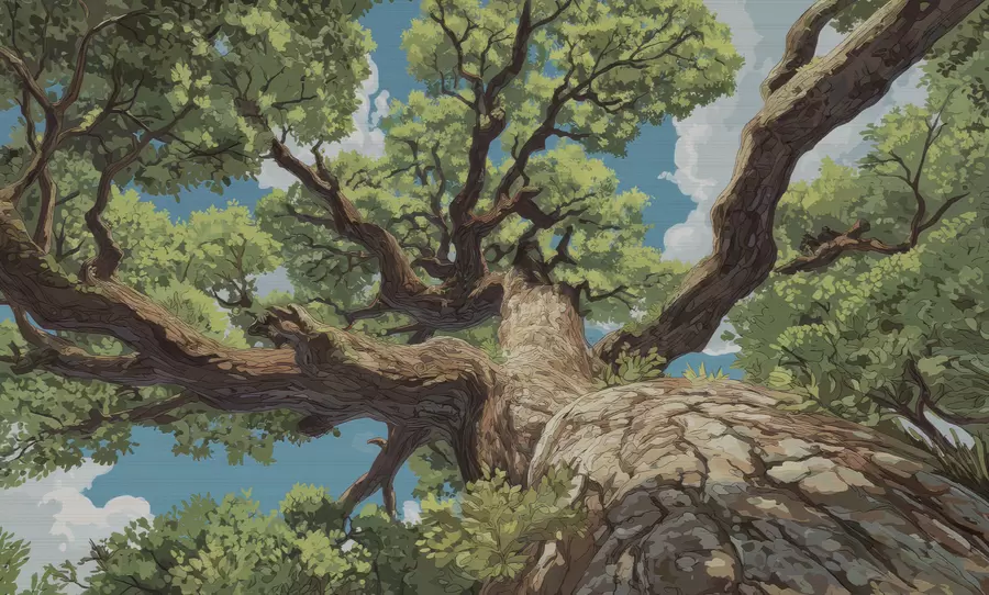 murales de pared Árbol mosaico majestuoso w05368