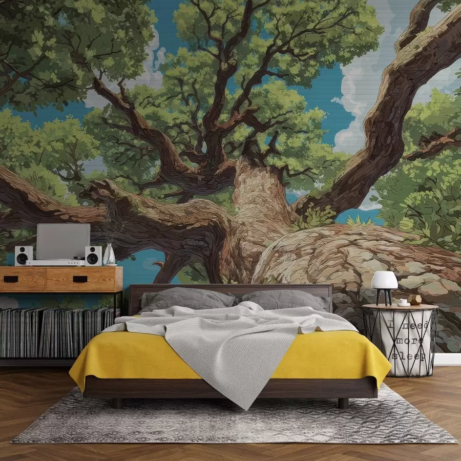 murales de pared Árbol mosaico majestuoso w05368