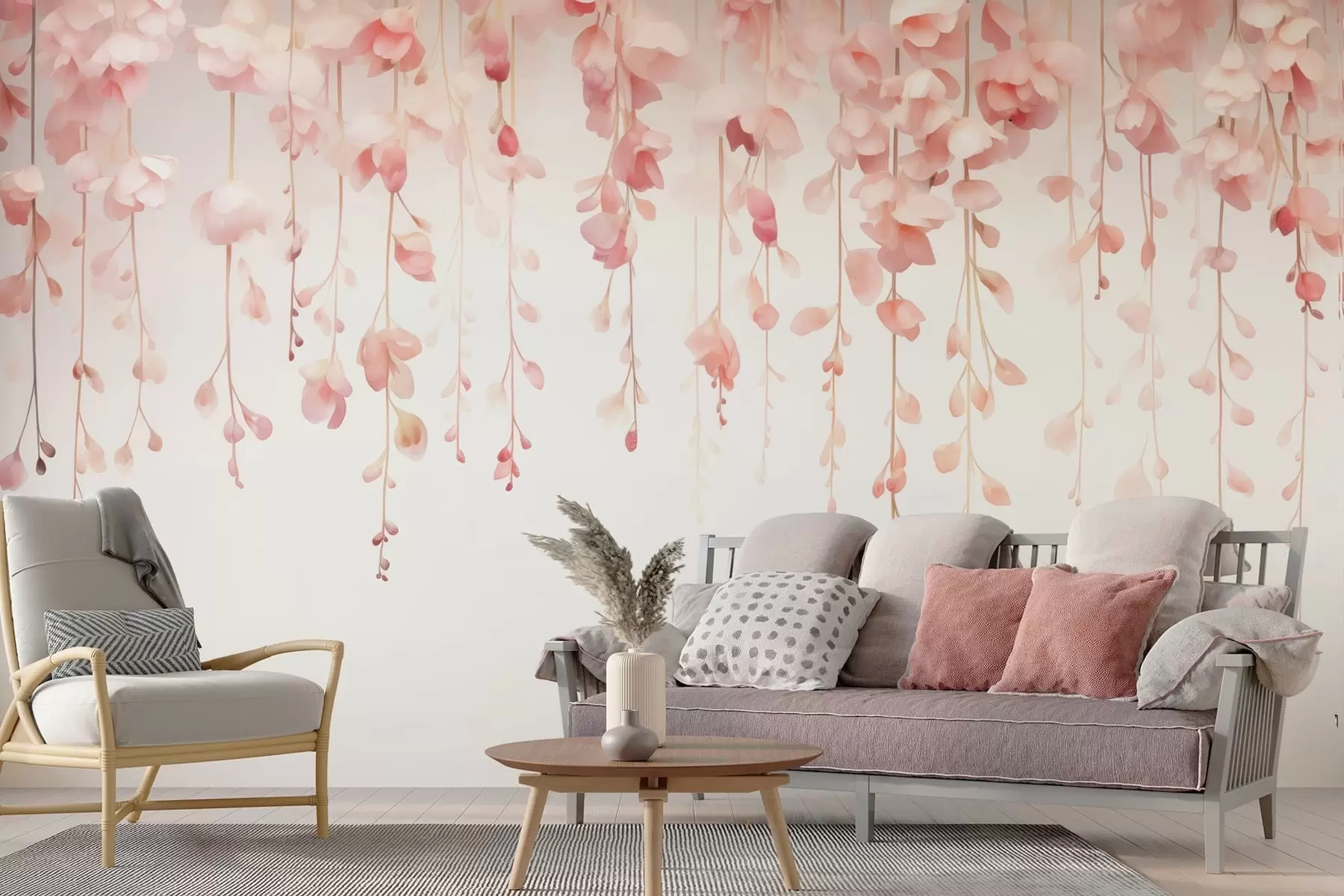 murales de pared Patrón floral colgante w05343