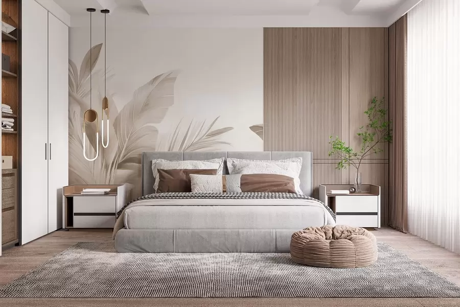 murales de pared Hojas de plátano, hojas largas w05377