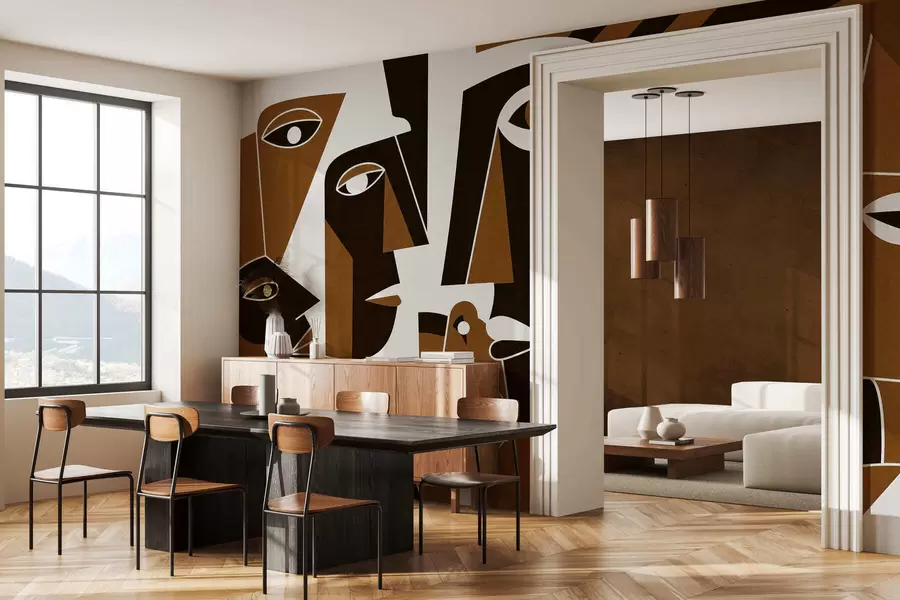 murales de pared Rostros al estilo africano w05446