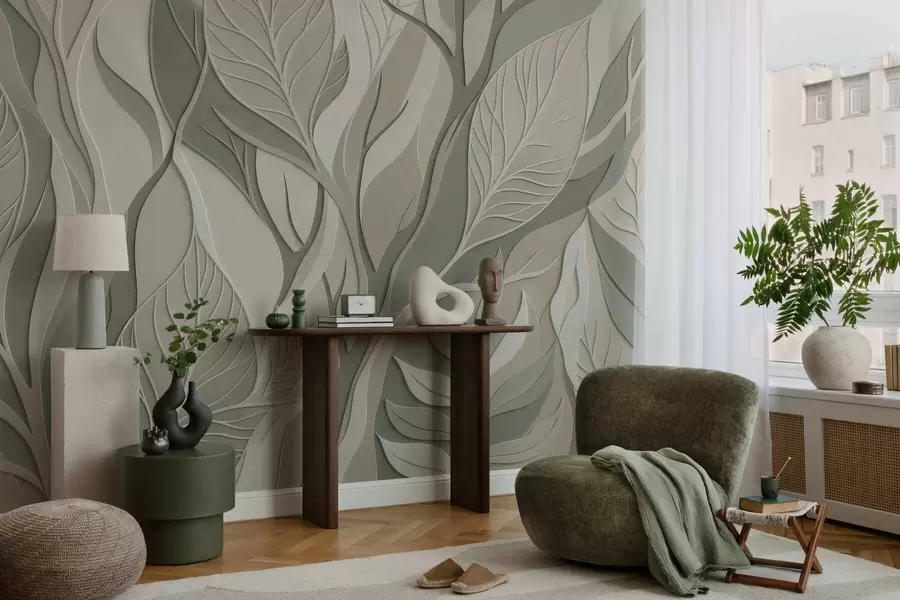 murales de pared Hojas entrecruzadas w05448