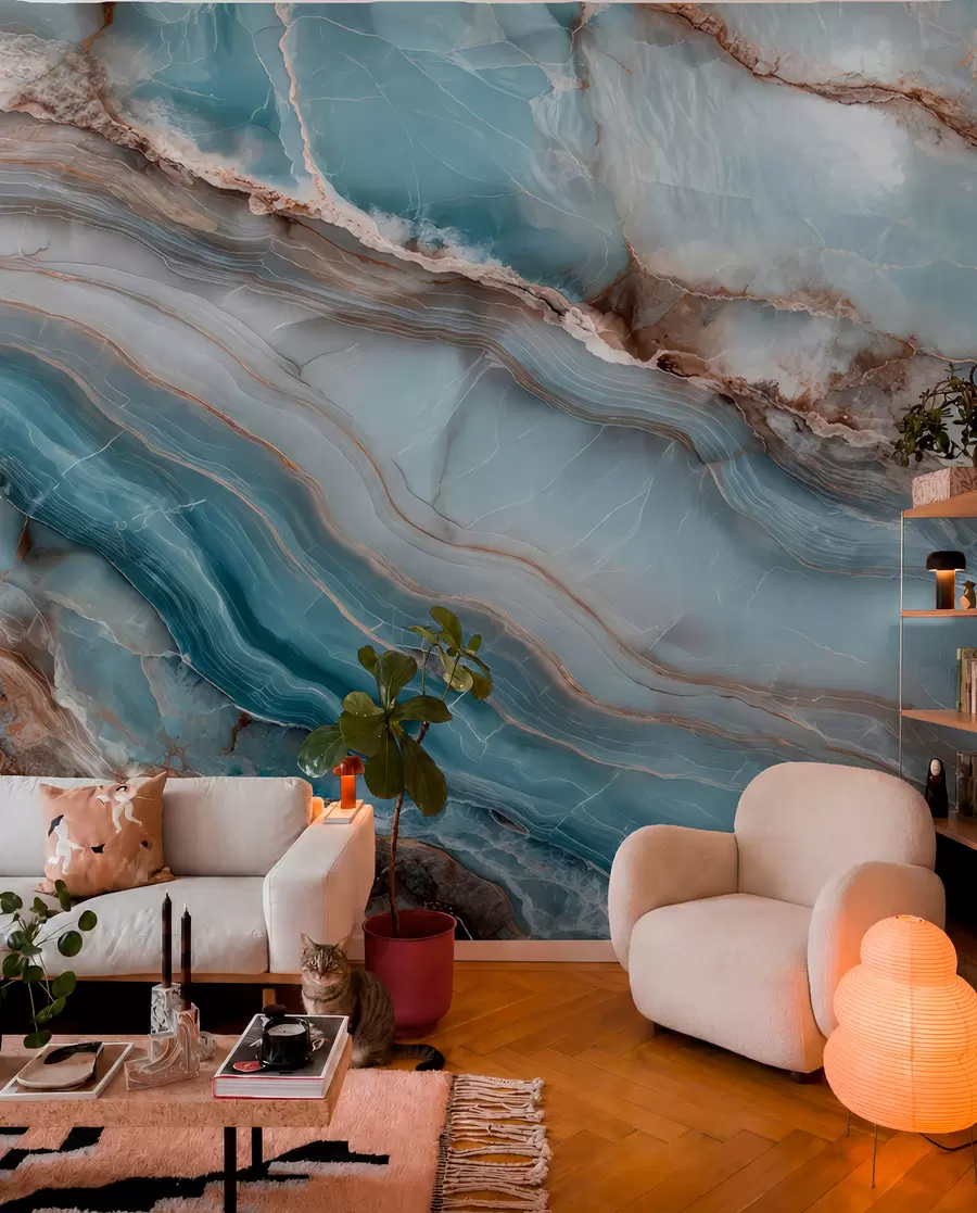 murales de pared Ondas de mármol w05488