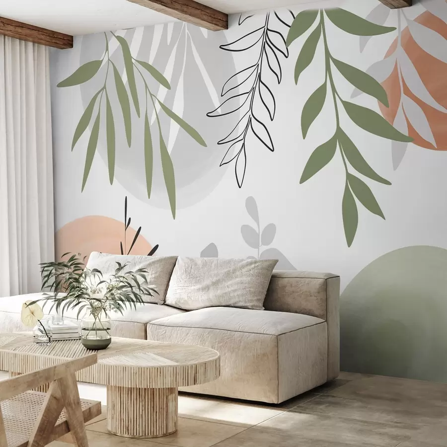 murales de pared Vegetación abstracta w05506