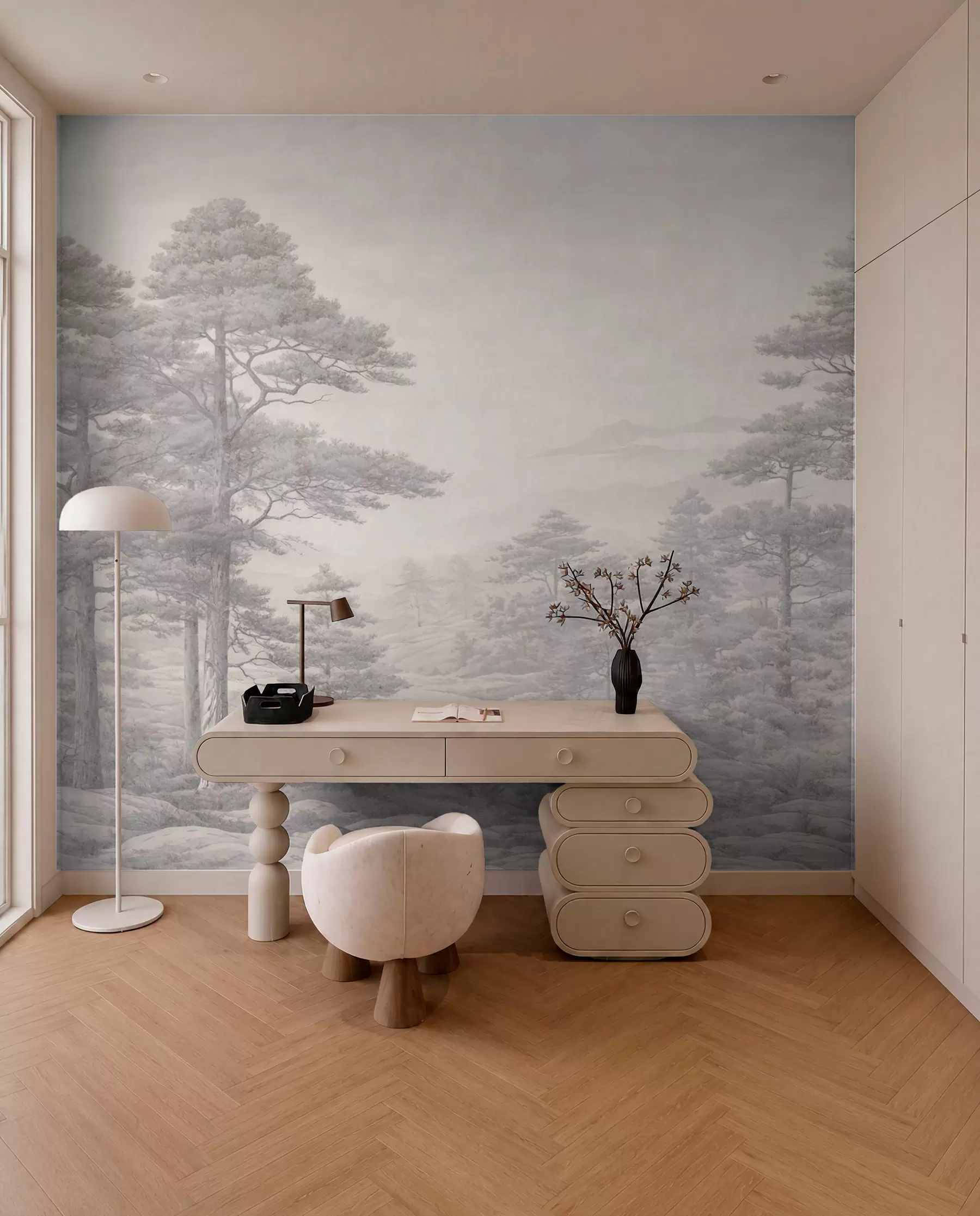 murales de pared Grabado del bosque w05524