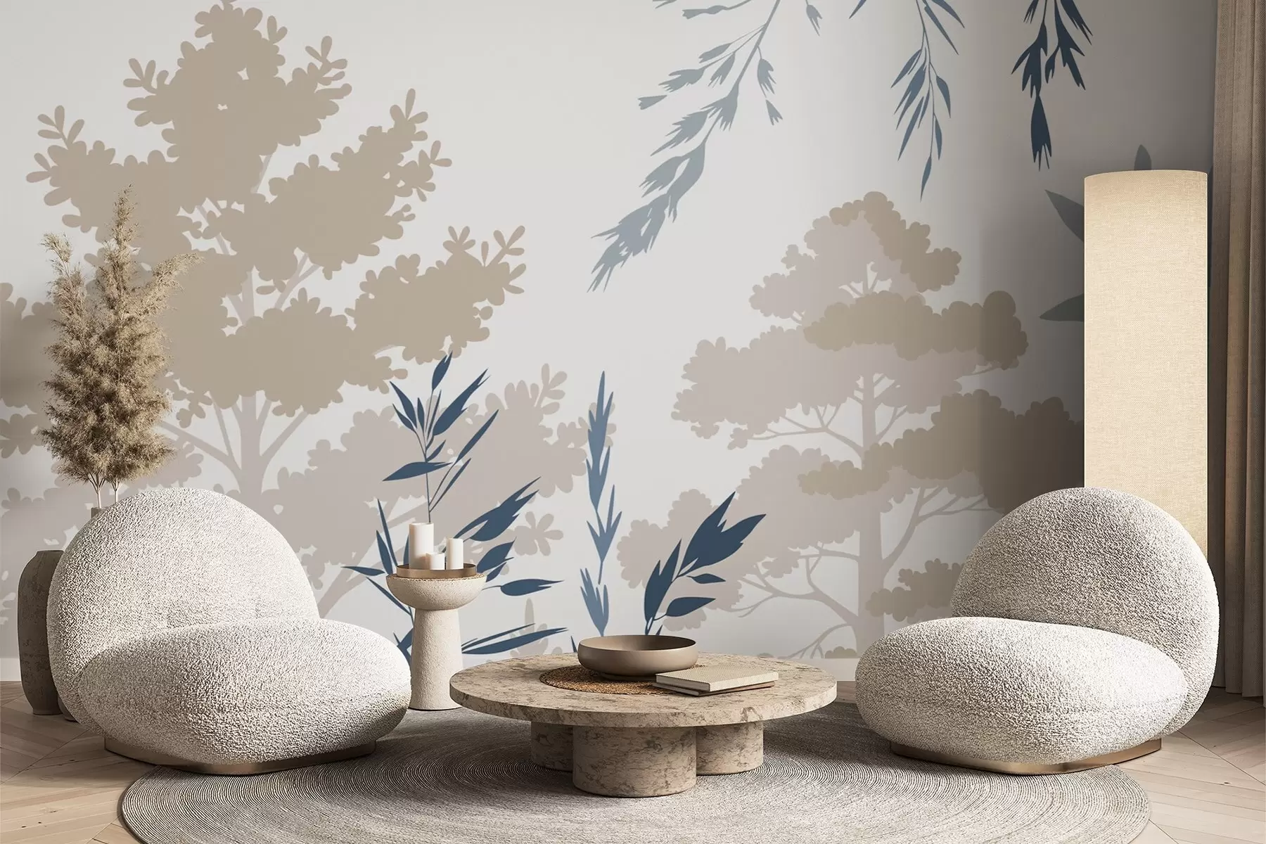 murales de pared Árboles y pastos w05551