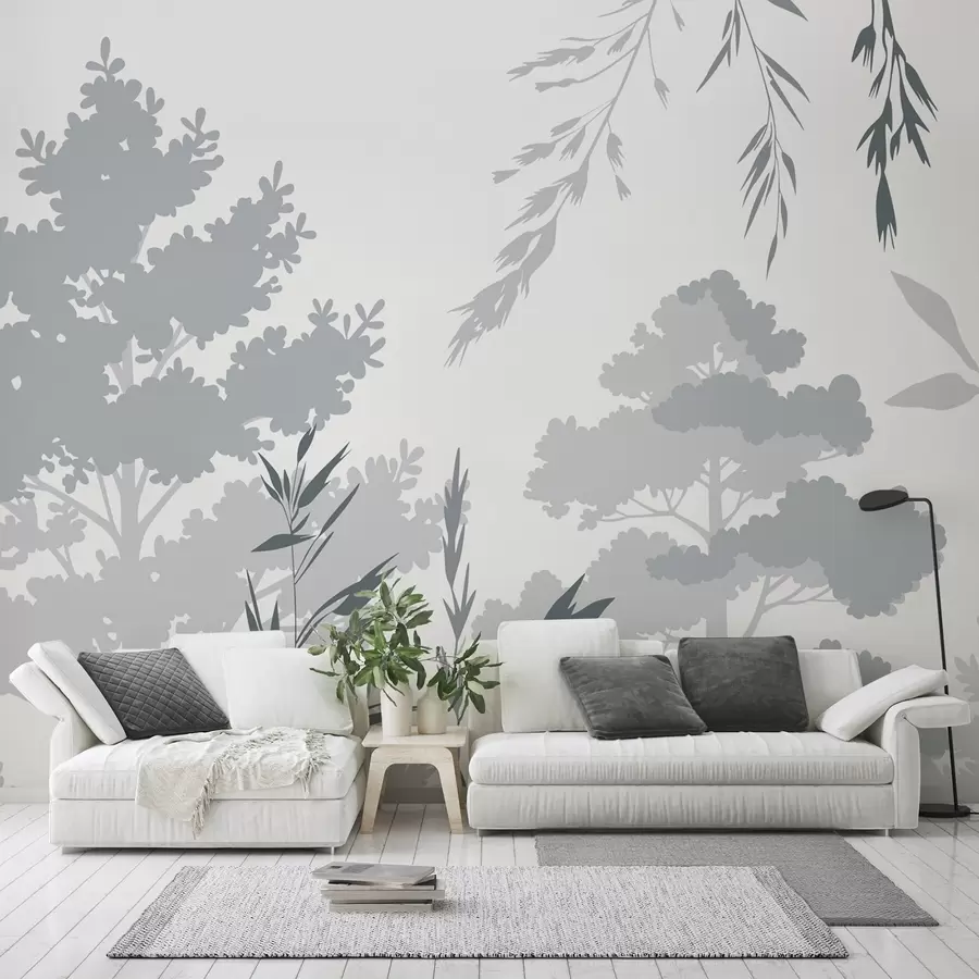 murales de pared Árboles y pastos w05551v2