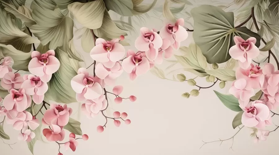 murales de pared Orquídeas, plantas colgantes w05619