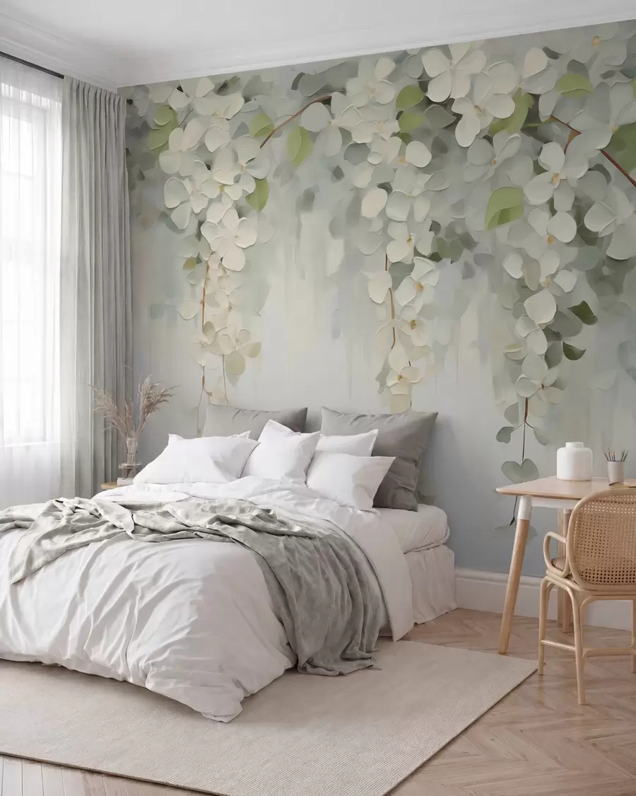 murales de pared Cuadro abstracto con flores colgantes w05641