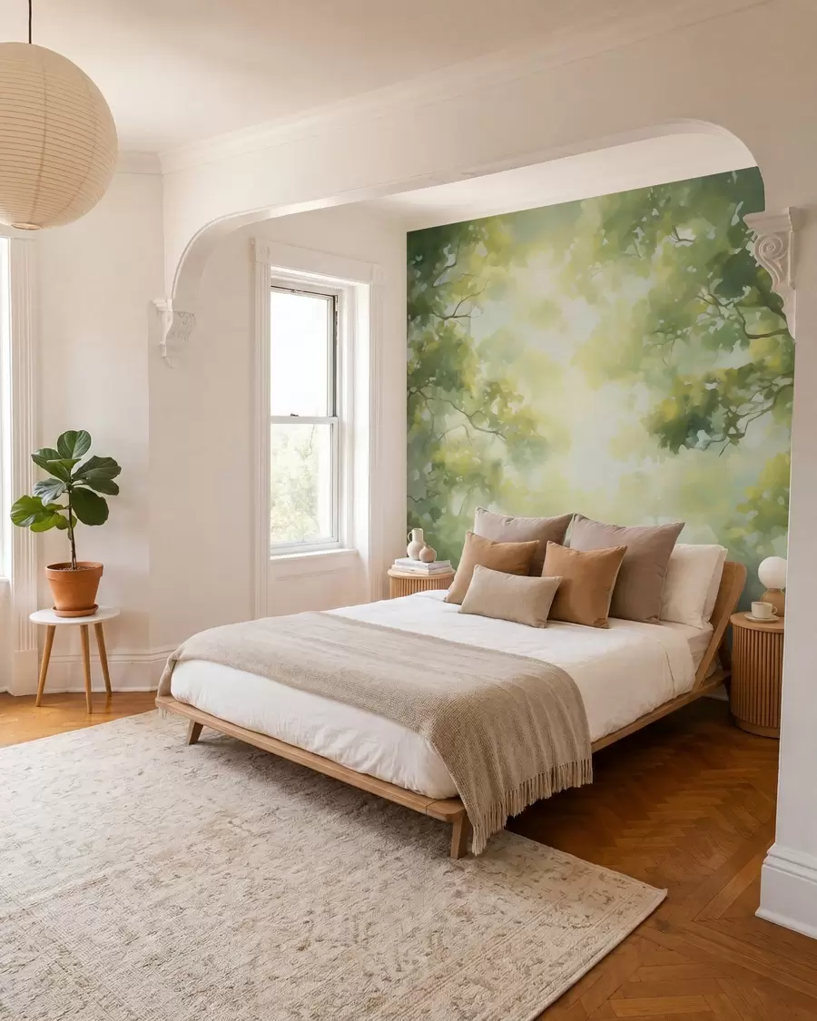murales de pared Pintura abstracta que imita las ramas de un árbol w05588