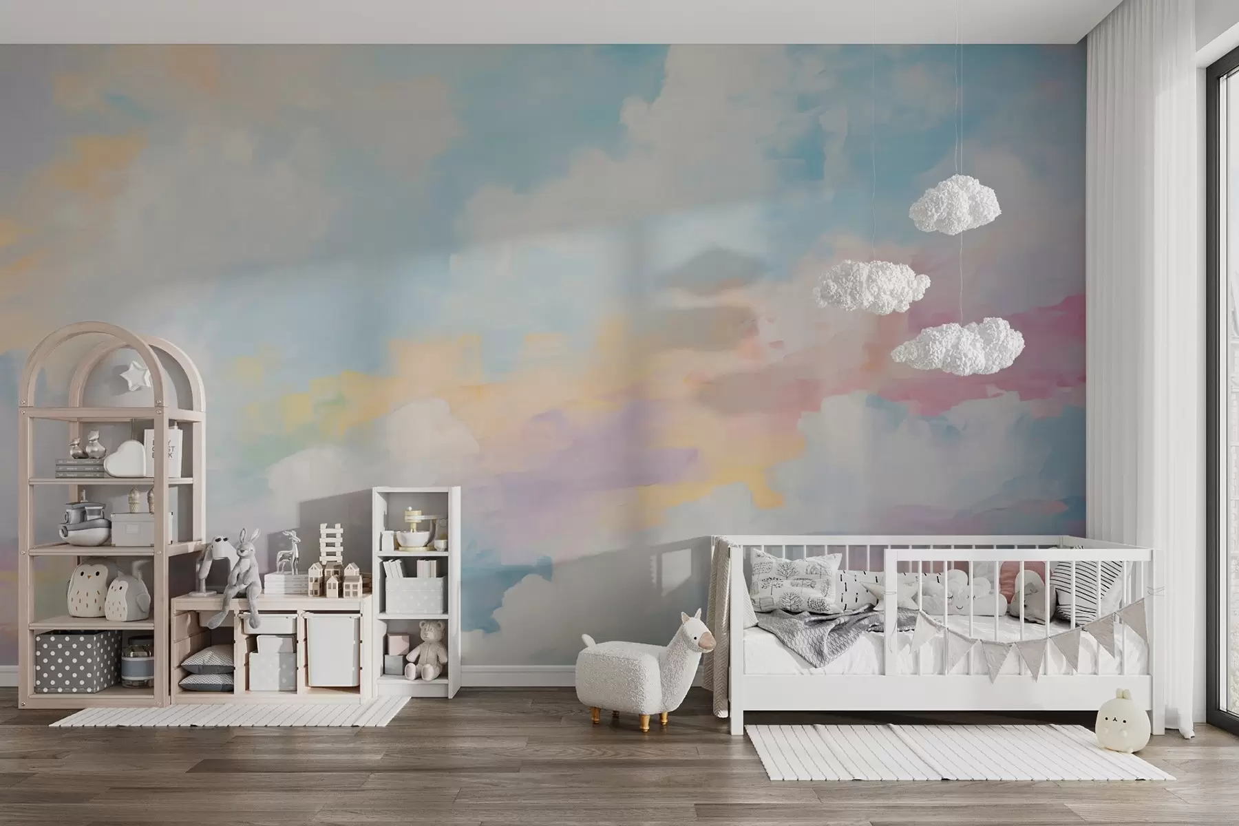 murales de pared Imitación abstracta de un cielo en un cuadro w05637