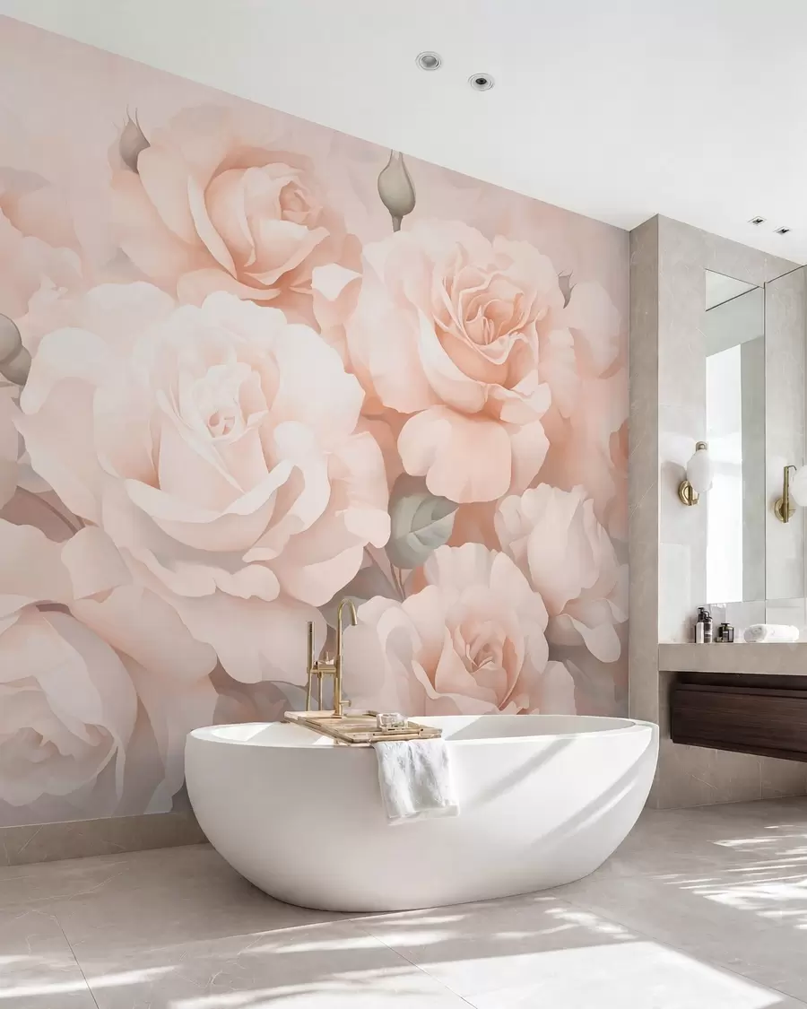 murales de pared rosas abstractas w05553