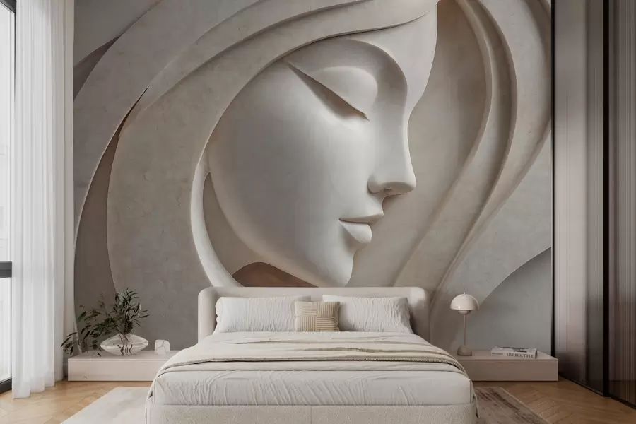 murales de pared Un perfil femenino en bajorrelieve w05569