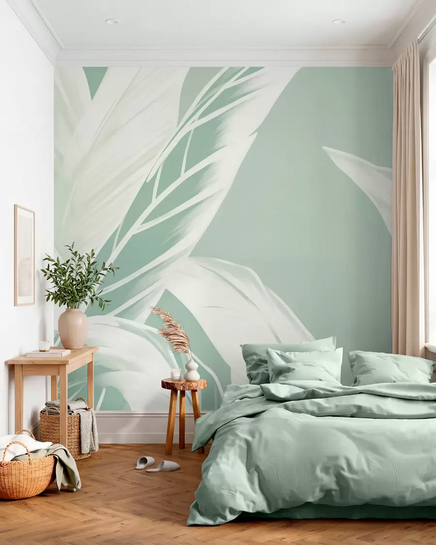 murales de pared Hojas largas de plátano w05681