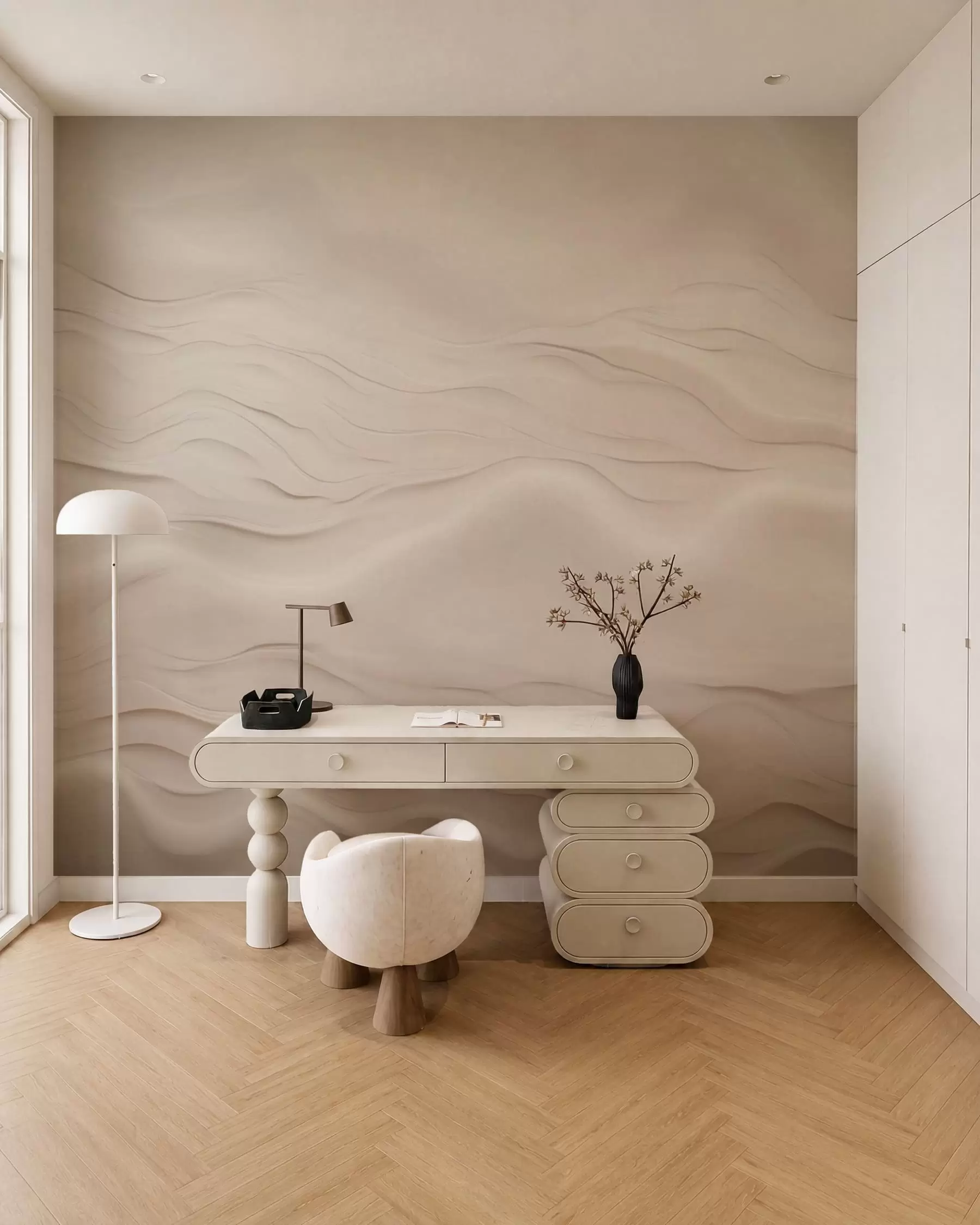 murales de pared Contornos marfil w05329