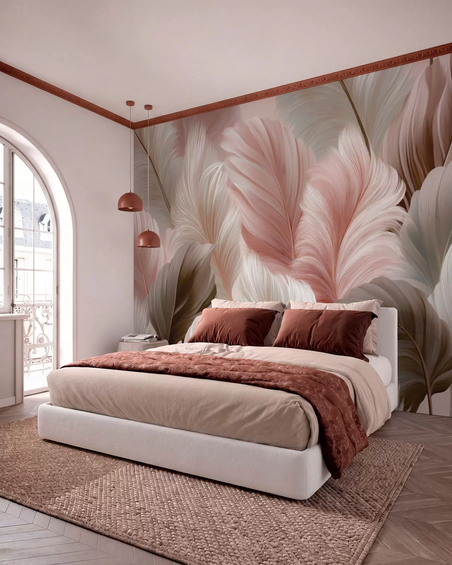 murales de pared Plumas w05743