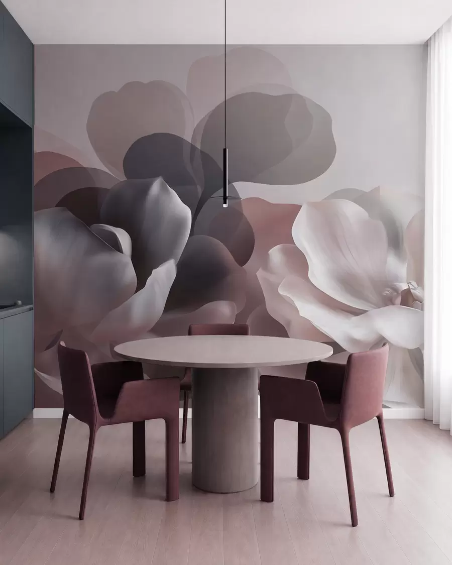 murales de pared Composición floral abstracta de magnolias w09930