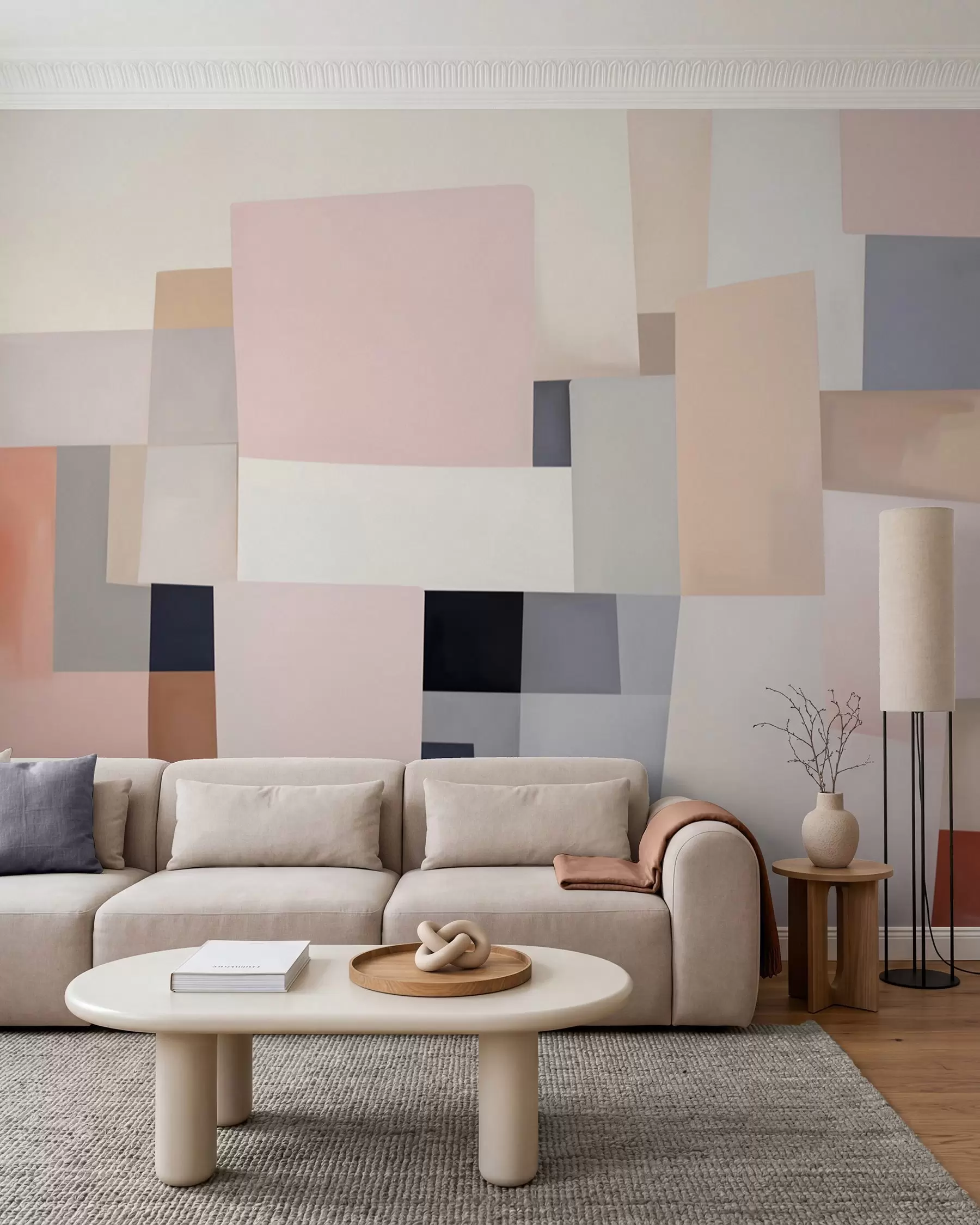 murales de pared Geometría en tonos pastel w05785