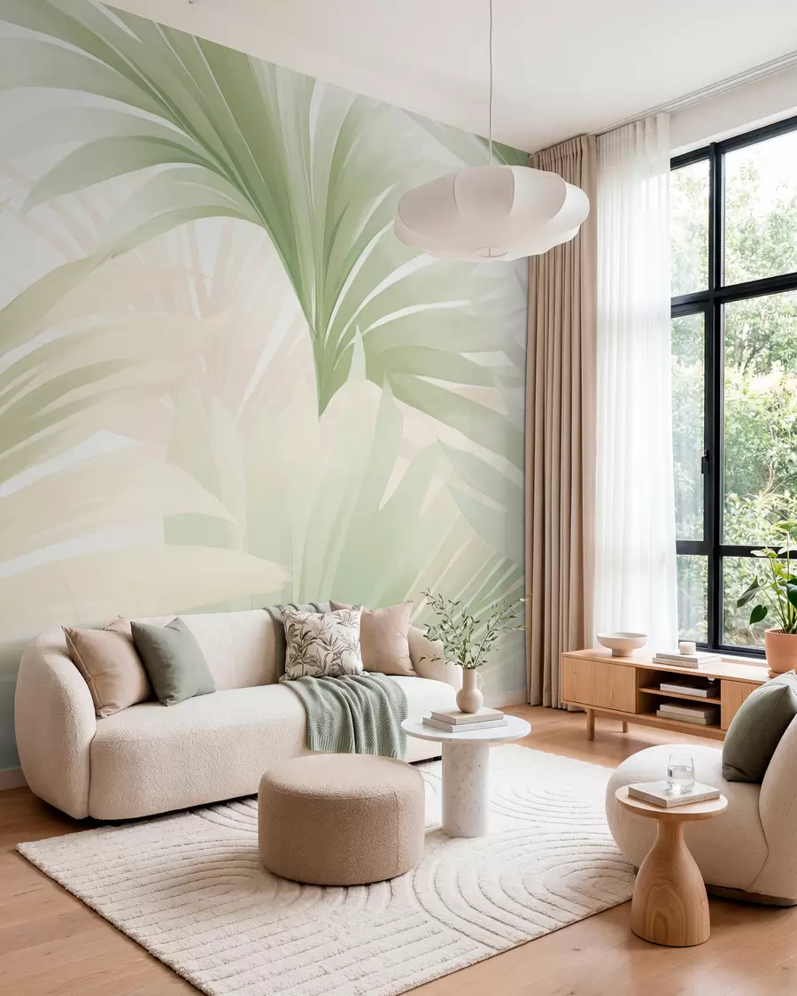 murales de pared Hojas de palma w05801