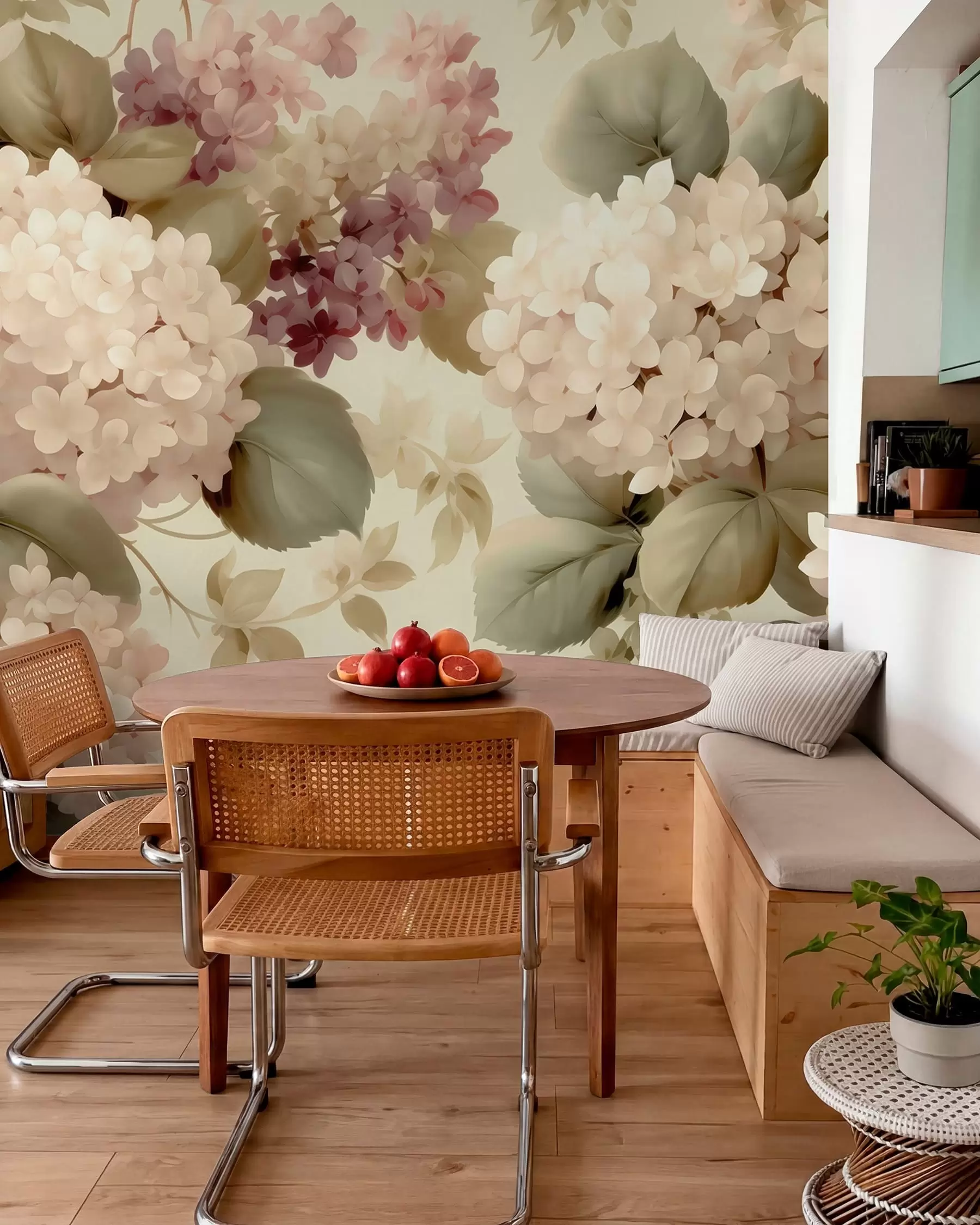 murales de pared Flores de hortensia w05436