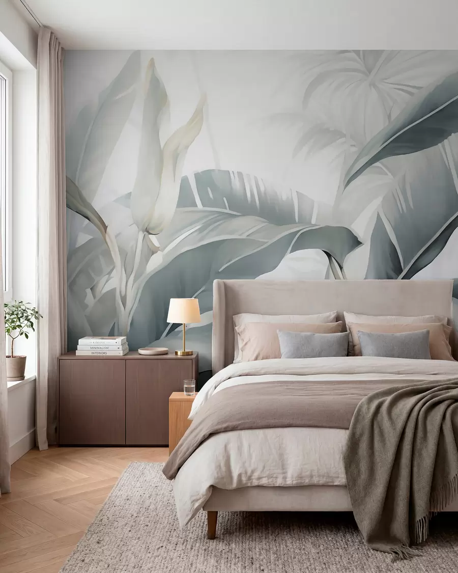murales de pared Hojas largas de plátano w05775