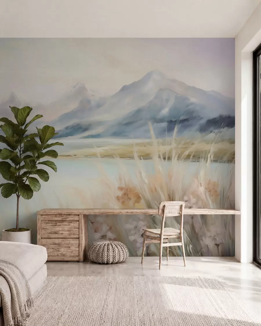 murales de pared Lago y montañas w05824