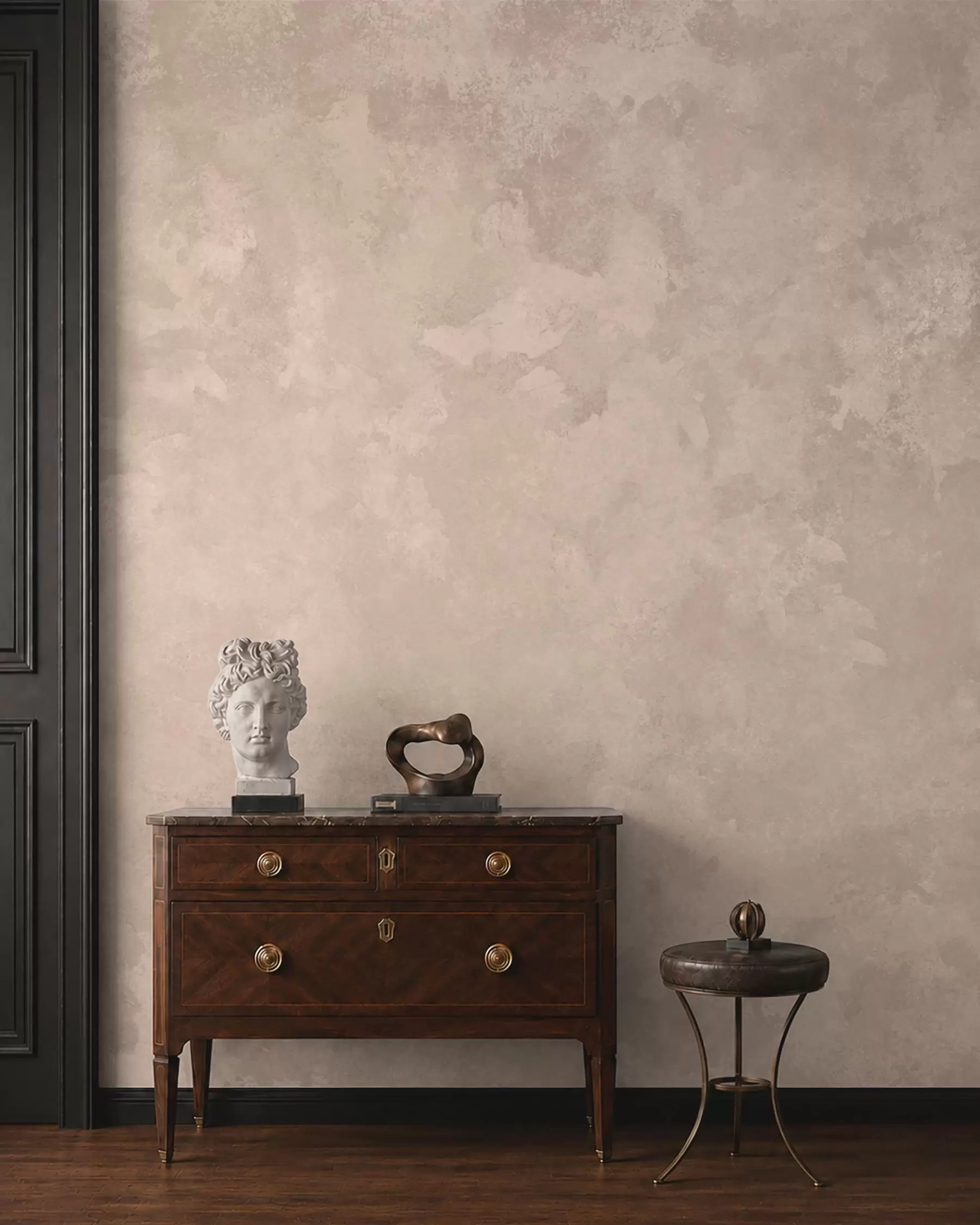 murales de pared Textura en un tono beige almendra cálido con suaves transiciones tonales naturales w05814