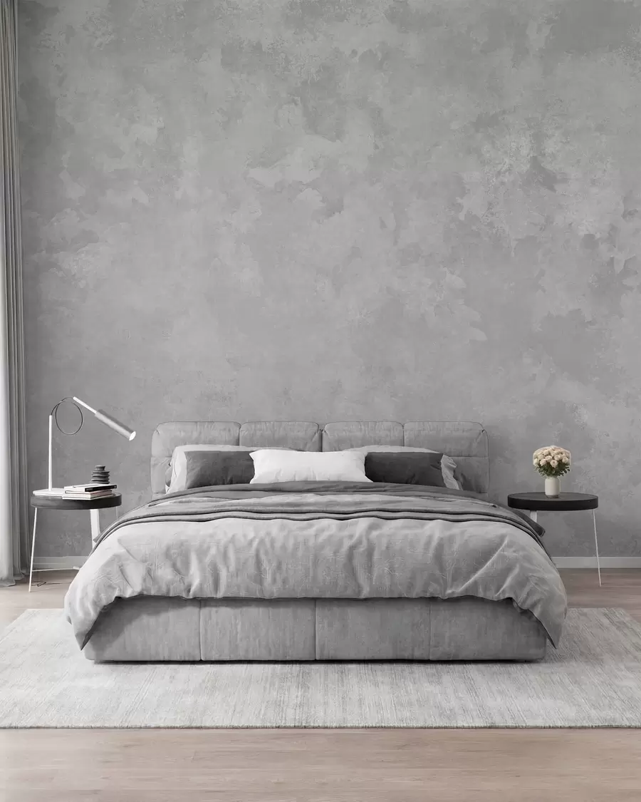 murales de pared Textura en gris perla claro con suaves transiciones tonales difuminadas w05814v1
