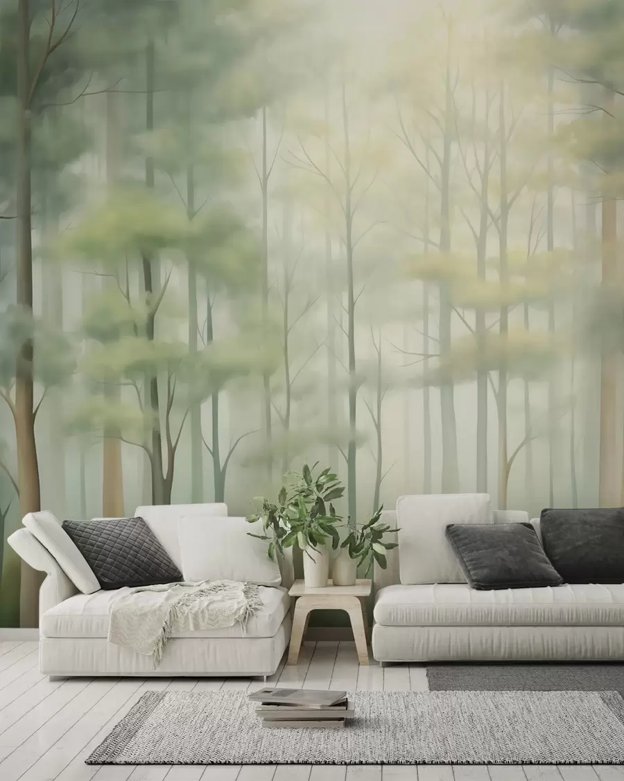 murales de pared Bosque caducifolio abstracto w05673