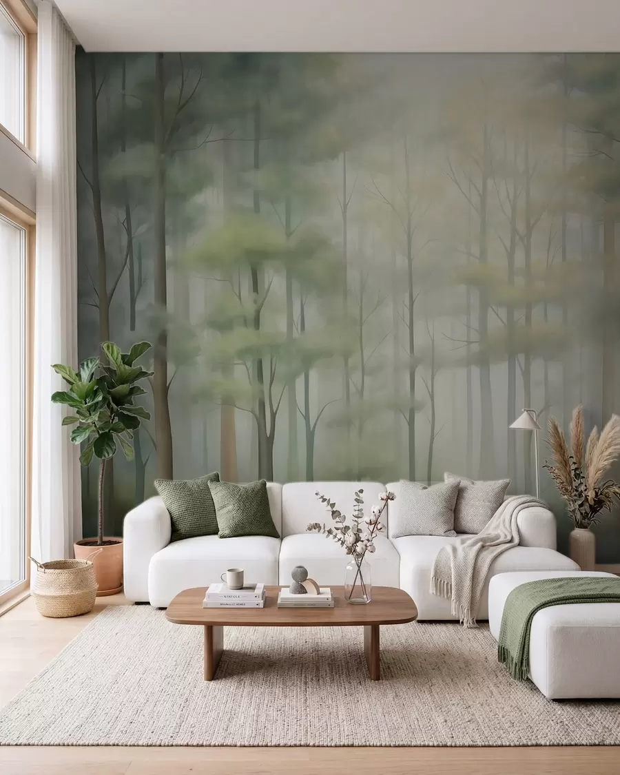 murales de pared Bosque caducifolio abstracto w05673