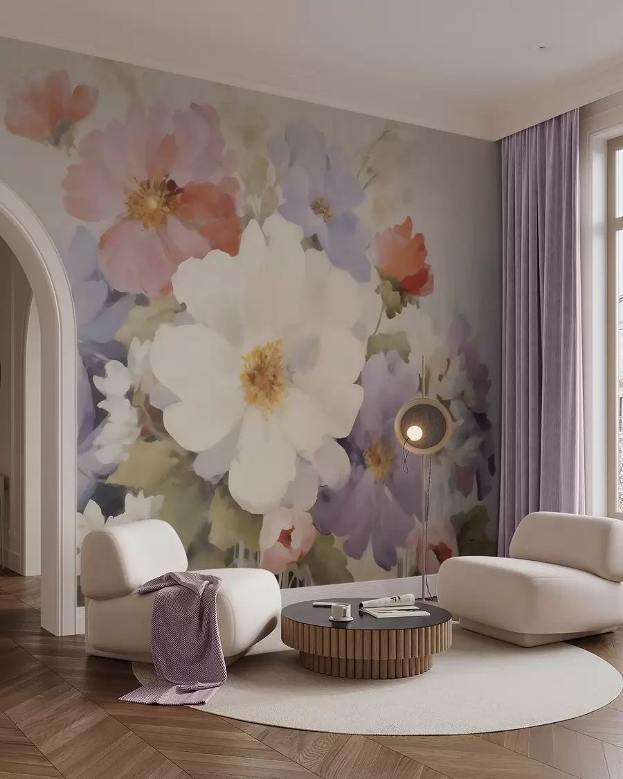 murales de pared flores abstractas w05850