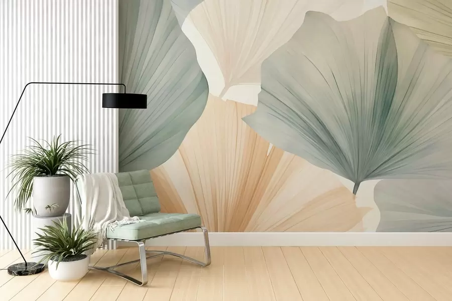murales de pared Hoja redonda de ginkgo w05772