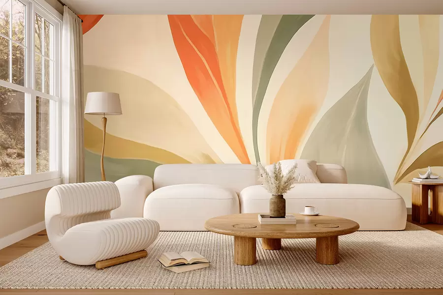 murales de pared Hojas puntiagudas w05839