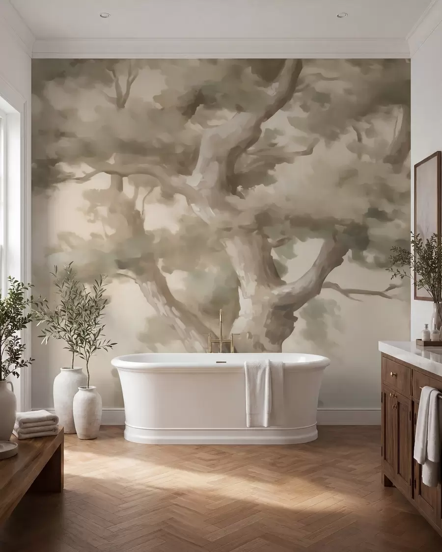 murales de pared Árbol abstracto, imitación de una pintura w05875