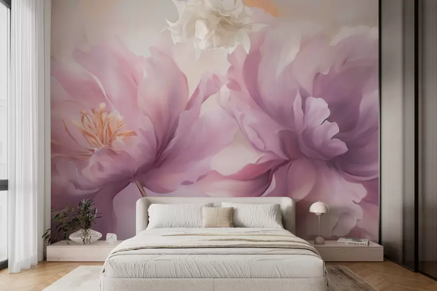 murales de pared Grandes flores de peonía w05797