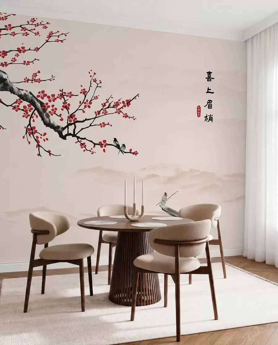 murales de pared Vertebrado, cielo y barco u40186